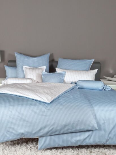 Janine mako-satyna modernClassic niebieska w paski 3936 155x200