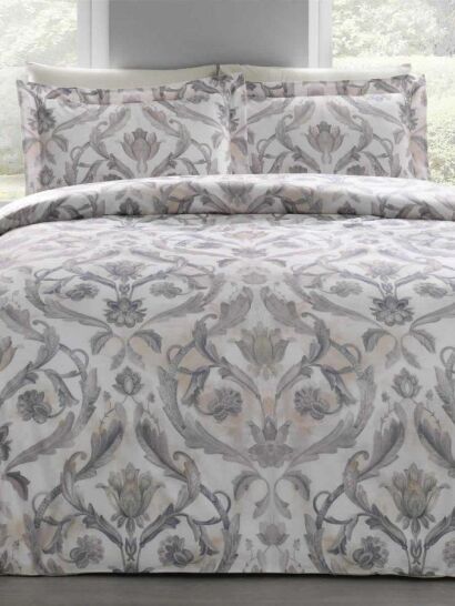 Tivolyo pościel satynowa Dual szara 200x220