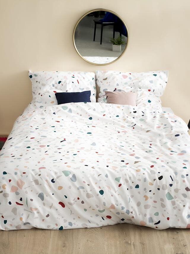 Hop pościel satynowa Terrazzo 160x200