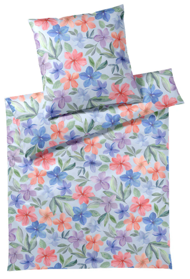 Elegante pościel bambusowo-satynowa Bravo blau 24537 155x200