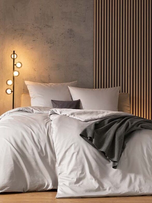 Estella mako satin jednolita Valetta szara 7844 155x200