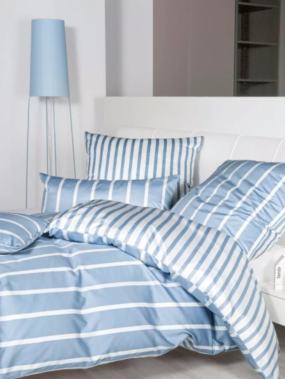 Janine mako-satyna modernClassic niebieska w paski 39028 240x220