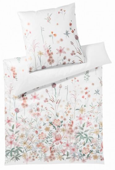 Elegante pościel satyna jedwabna Delicate biała 2282 155x200