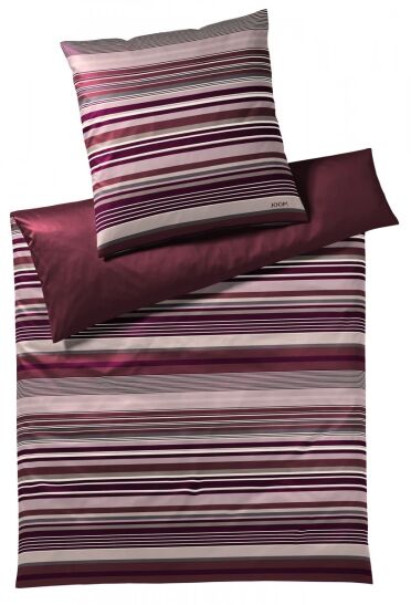 Joop poszewka mako-satin Micro lines deep rose 4099 40x80, 80x80