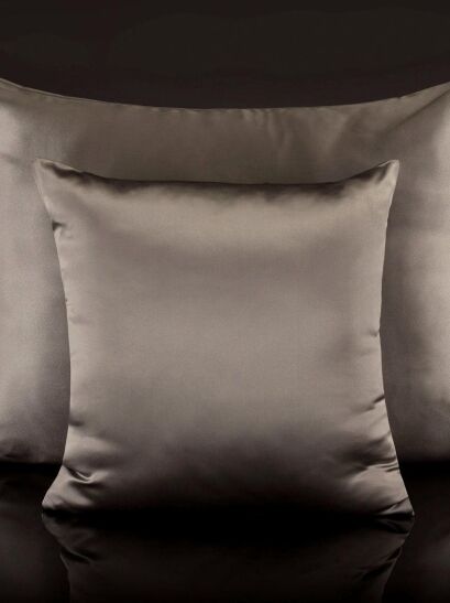Malbery jedwabna poszewka na poduszkę silver brown 40x40, 40x60, 50x70, 70x80