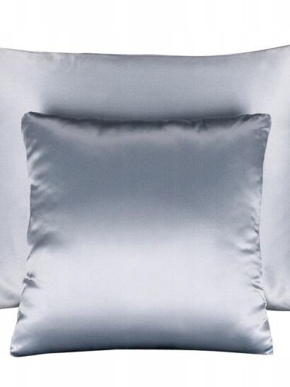 Malbery jedwabna poszewka na poduszkę grey blue 40x40, 40x60, 50x70, 70x80