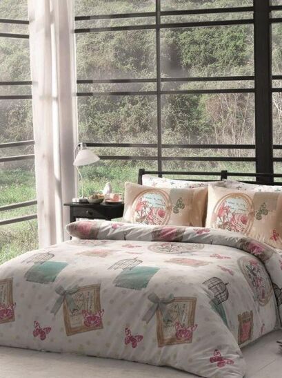 Tac pościel makosatyna Ronald turkus 200x220